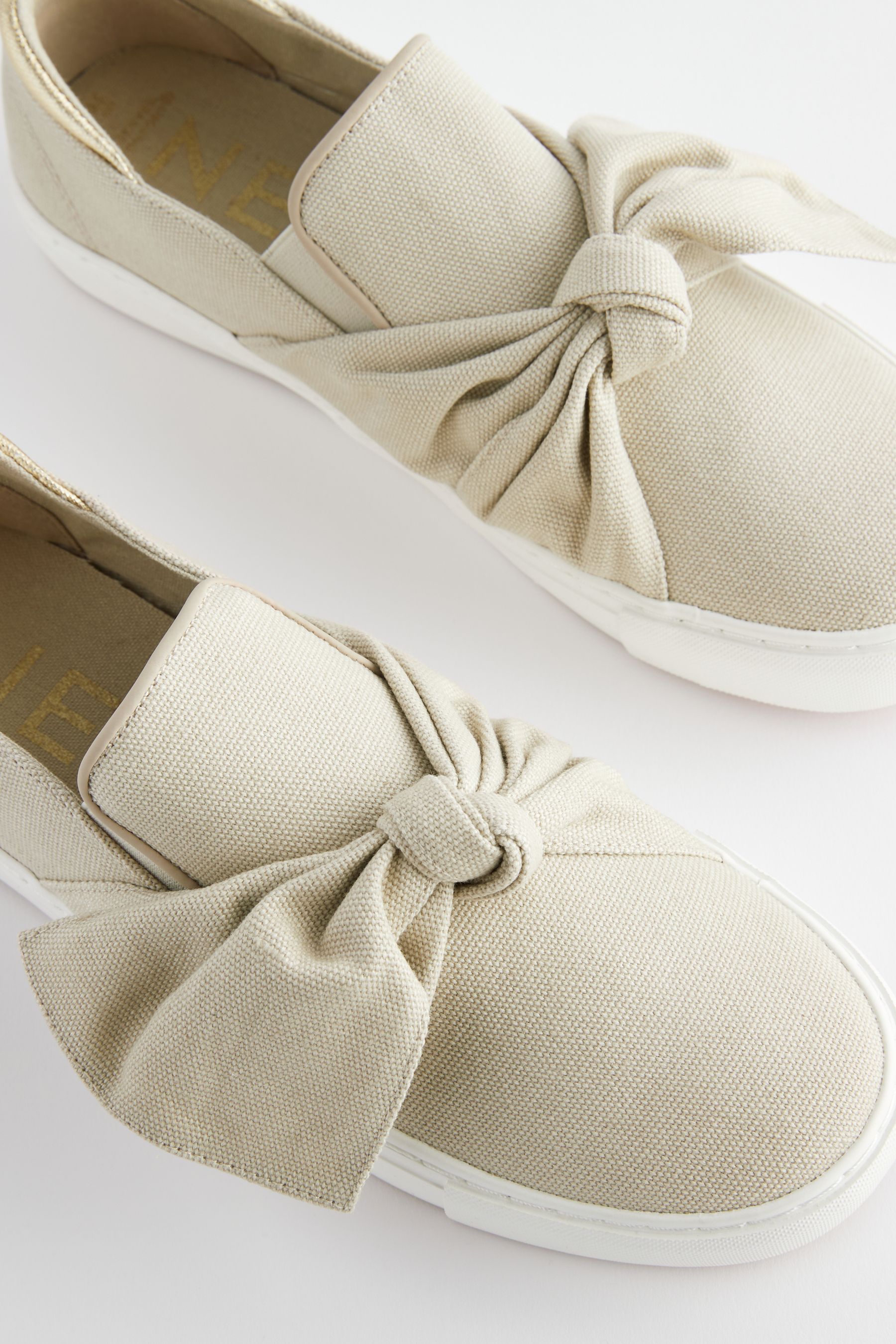 Buy Neutral Forever Comfort Bow Skater Slip On Trainers from Next Luxembourg