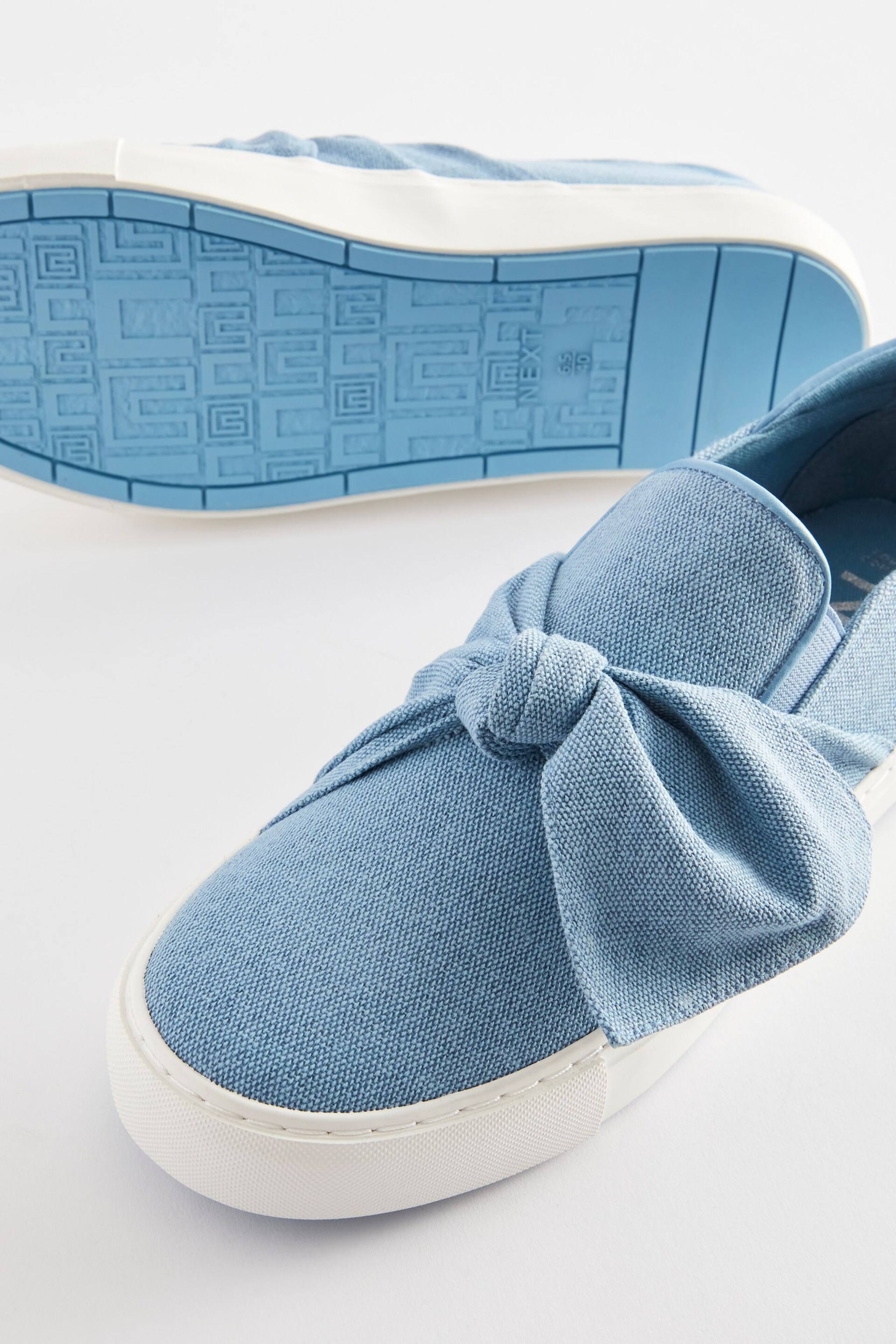 Blue Forever Comfort® Bow Skater Slip-On Trainers - Image 5 of 5