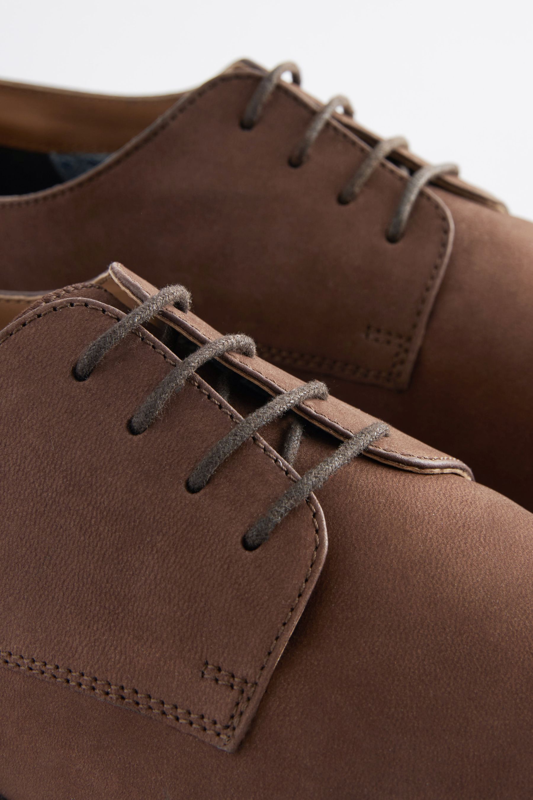 Buy Tan Brown Leather Smart Casual Derby Shoes from Next Ukraine