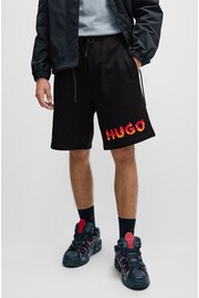 Hugo Cotton-Terry Shorts With Puffed Flame Logo - Image 5 of 6