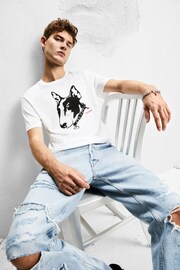 HUGO Dog Graphic Print Regular Fit T-Shirt - Image 1 of 6