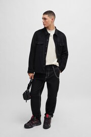 HUGO Faux Suede Oversize Utility Shacket - Image 3 of 6