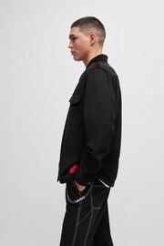 HUGO Faux Suede Oversize Utility Shacket - Image 4 of 6