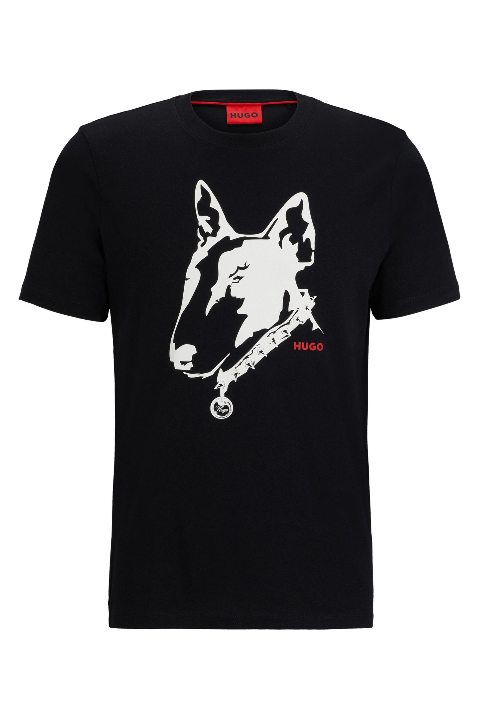 HUGO Dog Graphic Print Regular Fit T-Shirt - Image 5 of 5