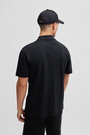 HUGO Stacked Logo Pocket Detail Black Polo Shirt - Image 3 of 6