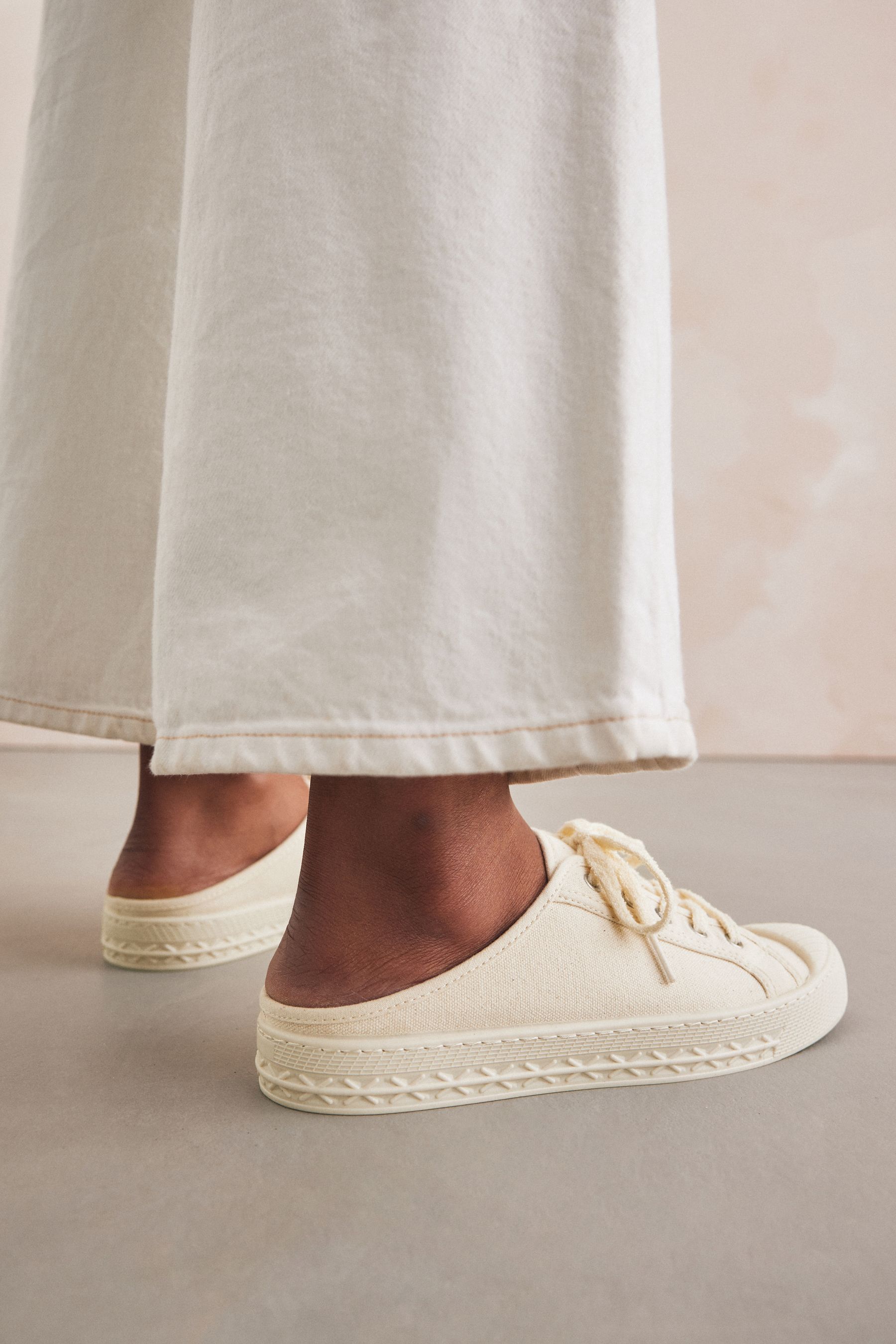 Buy Neutral Forever Comfort Baseball Canvas Mules from Next Canada
