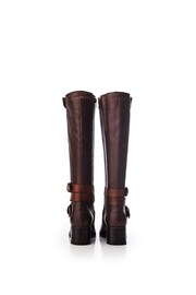 Moda in Pelle 	Brown Hadleigh Buckle Detail Chunky Long Boots - Image 3 of 3