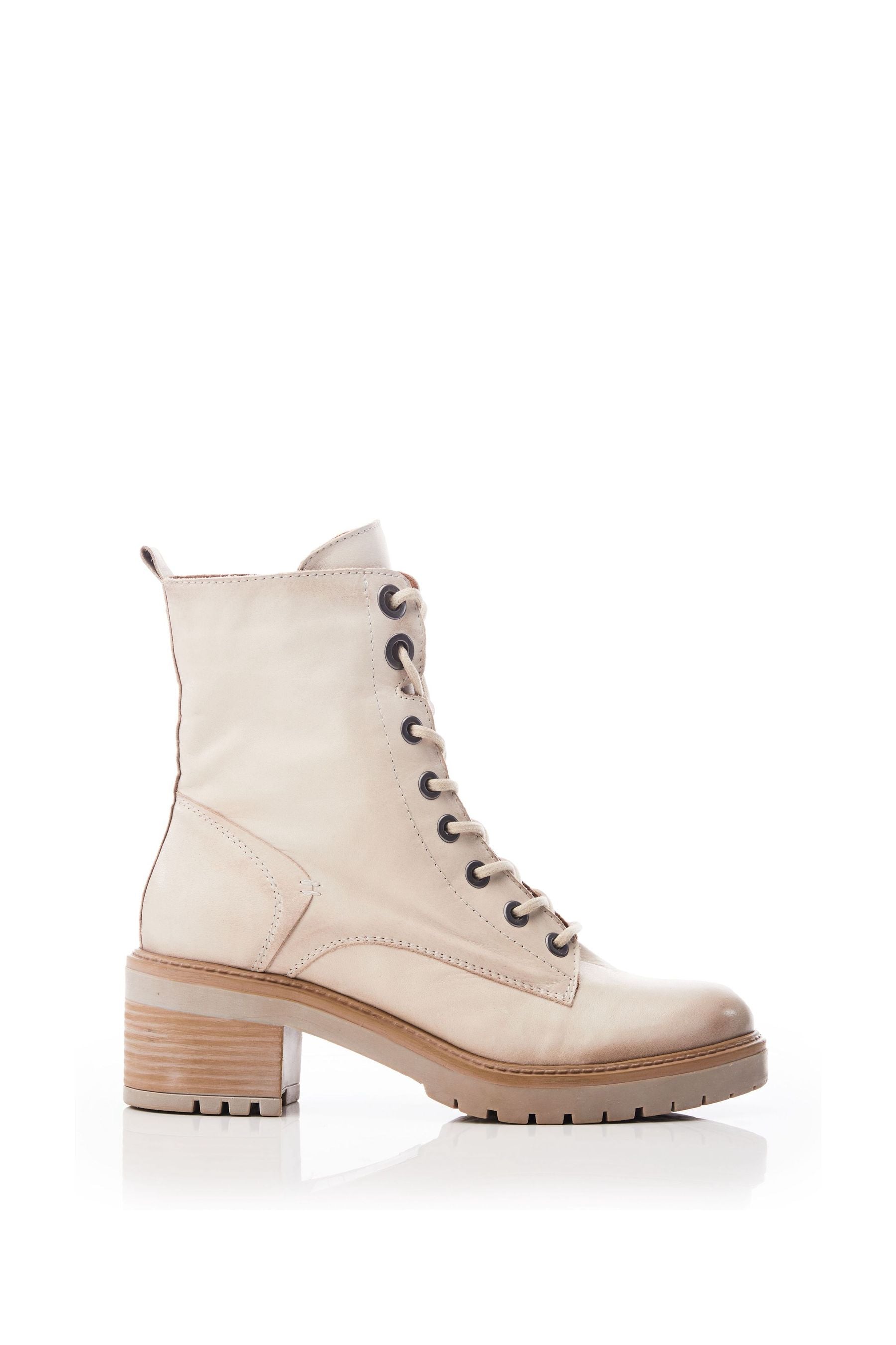 Buy Moda in Pelle Grey Bellzie Lace Up Leather Ankle Boots from Next Austria