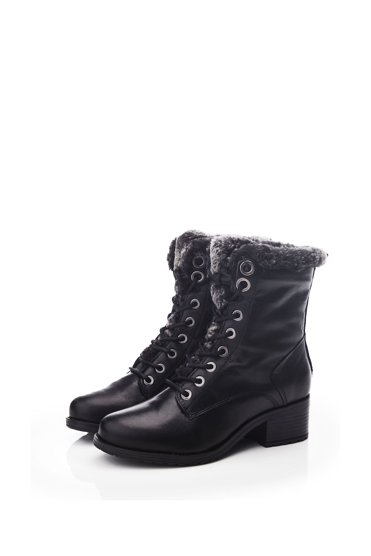 Moda in Pelle Alpinne Faux Fur Lined Lace Up Boots - Image 2 of 4