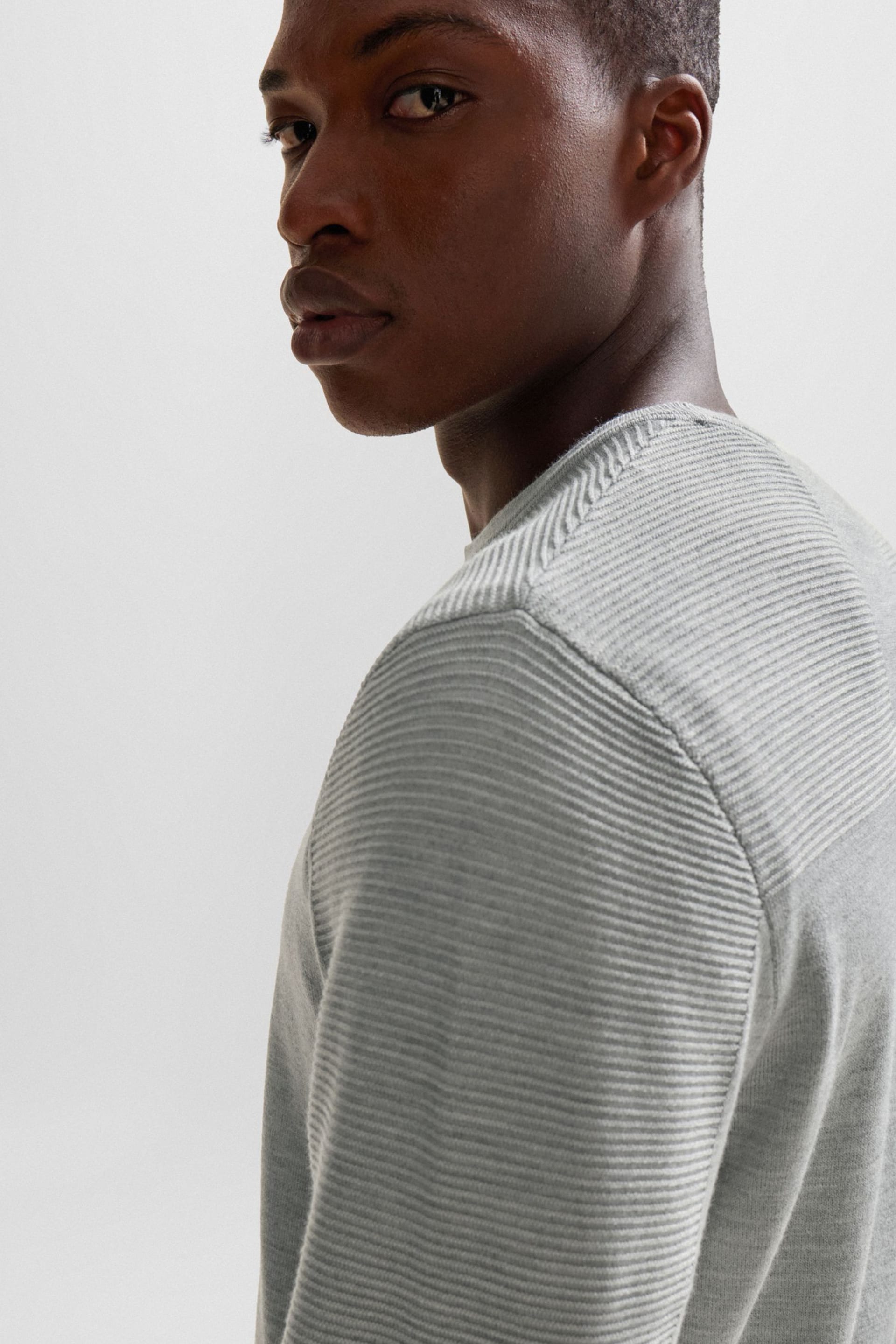 BOSS Grey Grey Dry Flex Wool Blend Sweatshirt - Image 4 of 5