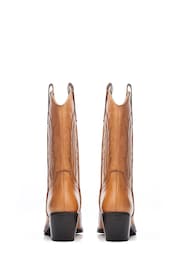 Moda in Pelle Heston Calf Height Western Black Boots - Image 3 of 4