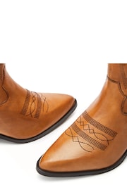 Moda in Pelle Heston Calf Height Western Black Boots - Image 4 of 4