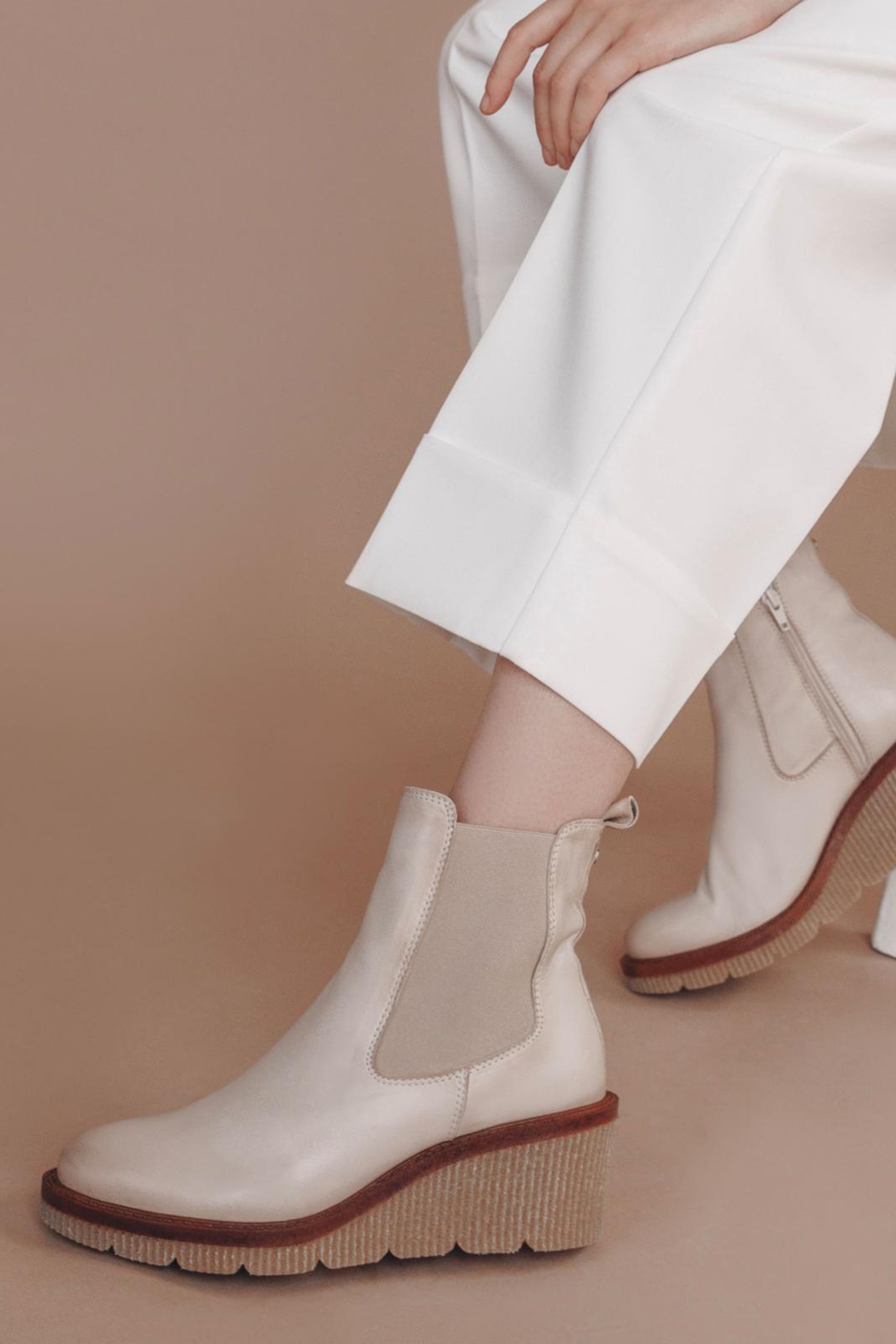 Buy Moda in Pelle Audyn Crepe Wedge Chelsea Ankle Boots from Next Luxembourg