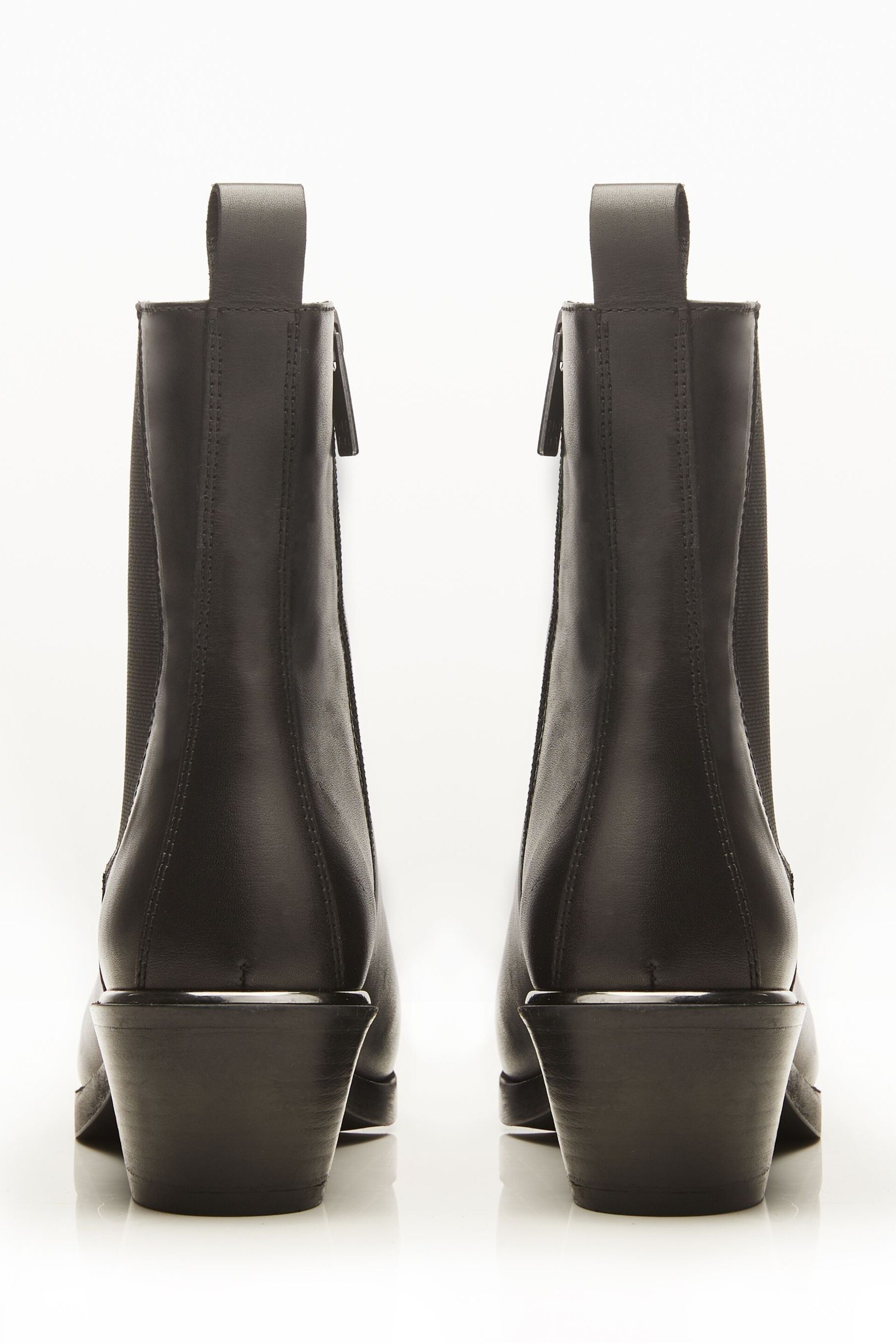 Moda in Pelle Kaela Pointed Block Heel Chelsea Boots - Image 3 of 3