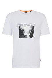 BOSS White Music Graphic Print T-Shirt - Image 5 of 5