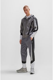 BOSS Grey Relaxed Fit Contrast Panel Sporty Joggers - Image 4 of 7