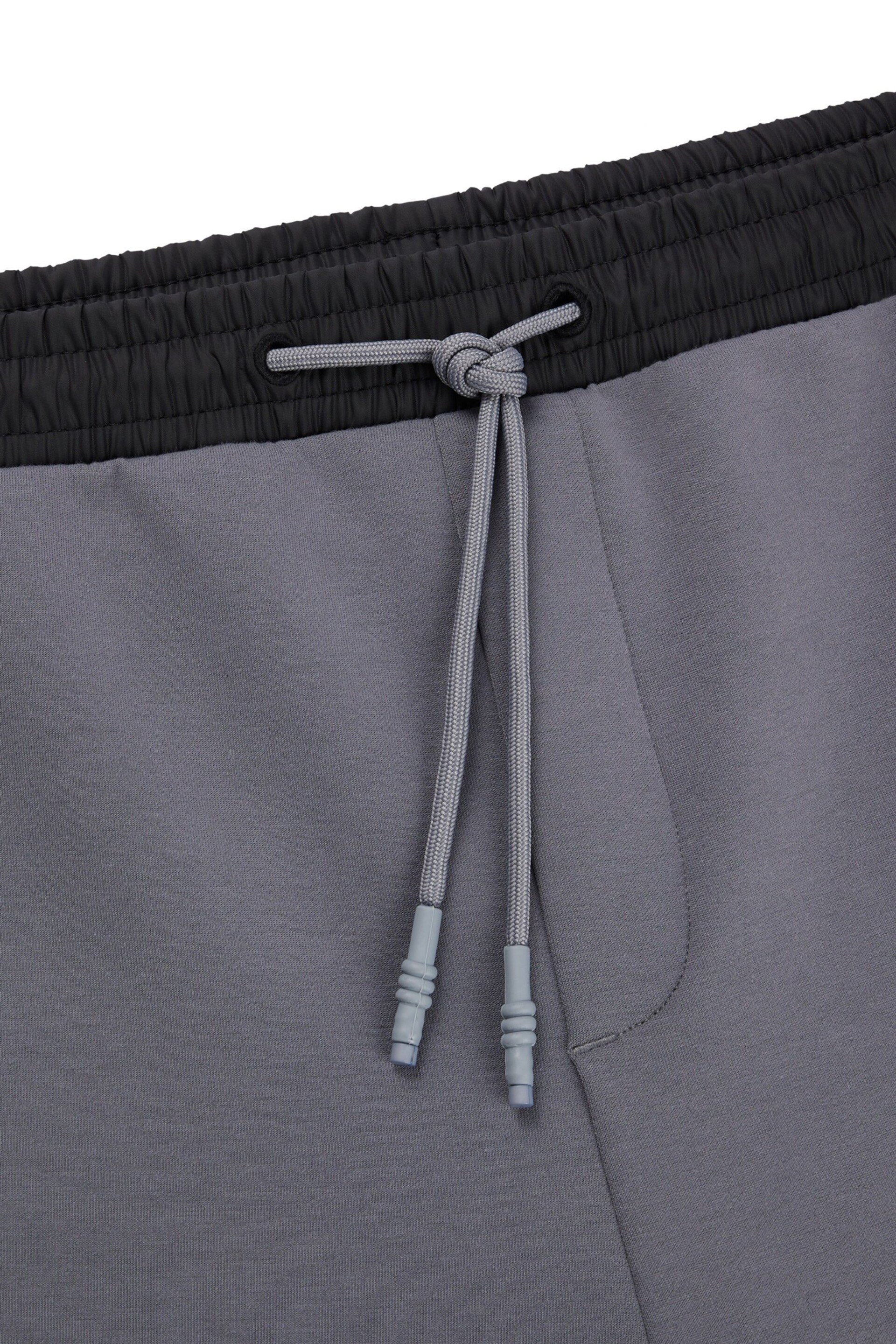 BOSS Grey Relaxed Fit Contrast Panel Sporty Joggers - Image 7 of 7
