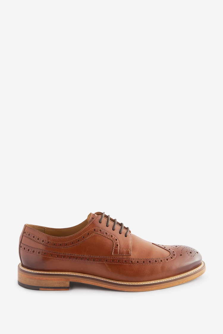 Brown Signature Italian Leather Brogues - Image 2 of 9