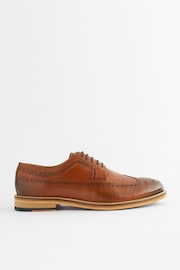 Brown Signature Italian Leather Brogues - Image 3 of 9