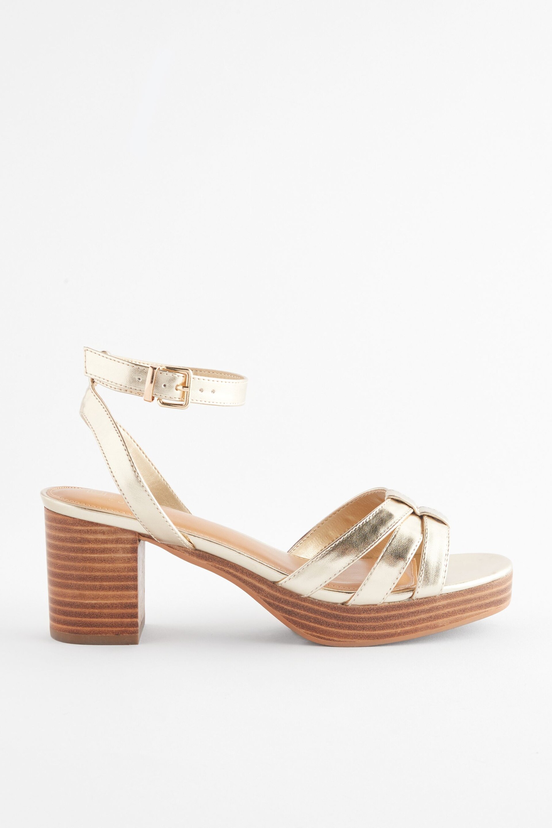 Gold Forever Comfort® Low Platform Heels - Image 3 of 7