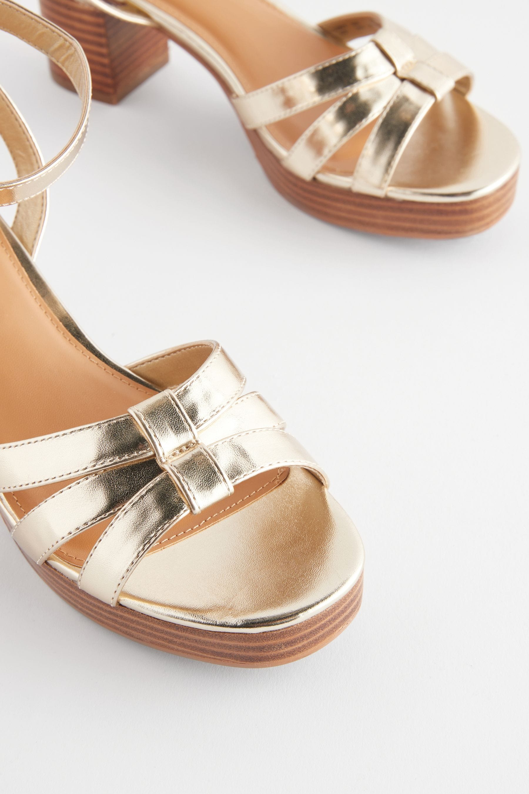 Buy Gold Forever Comfort Low Platform Heels from the Next UK online shop