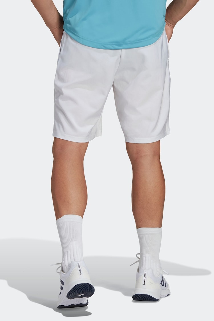 adidas White Club 3-Stripes Tennis Shorts - Image 2 of 6