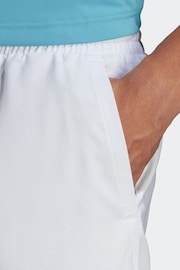 adidas White Club 3-Stripes Tennis Shorts - Image 4 of 6