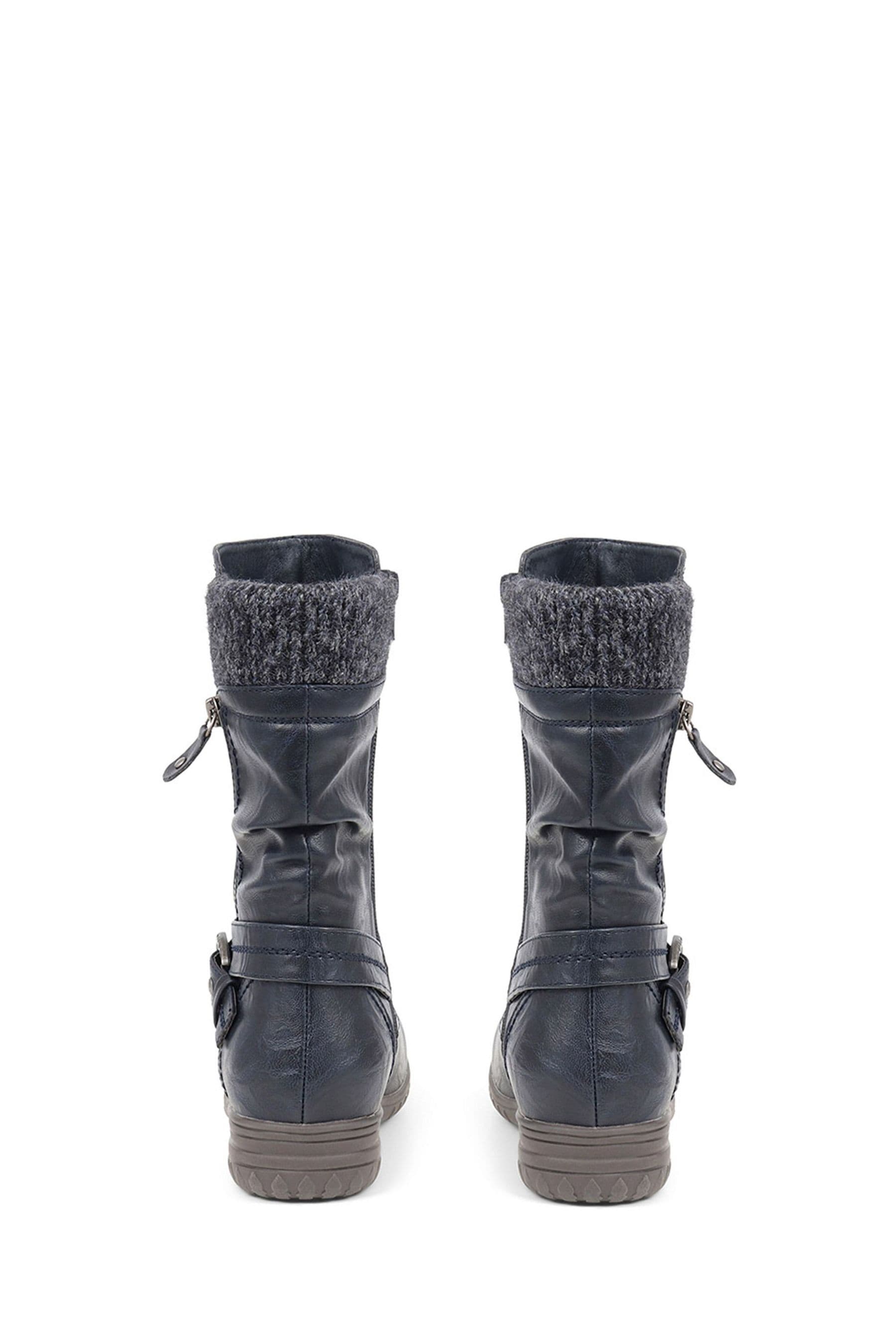 Blue calf boots top