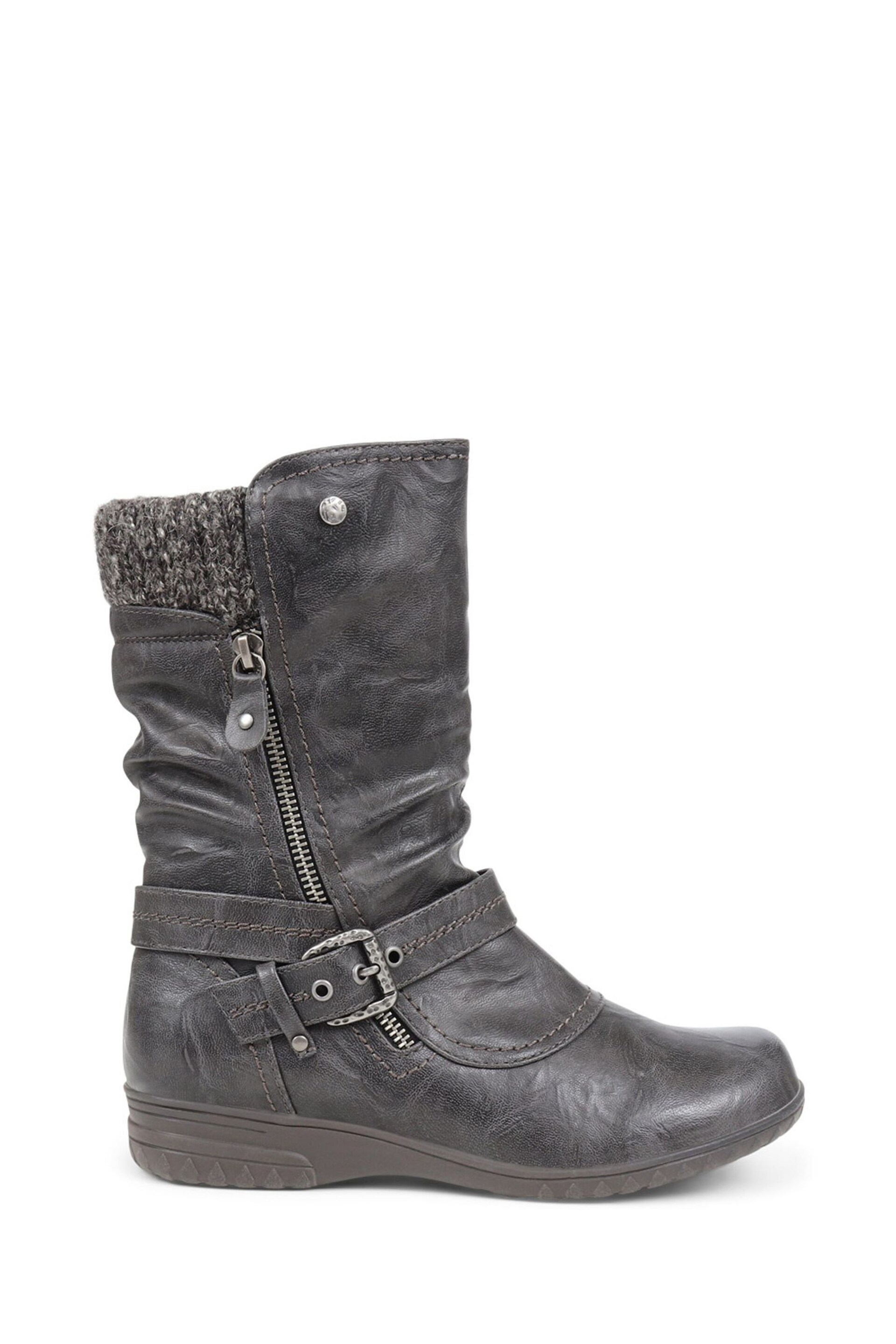 Pavers Grey Slouch Calf Boots - Image 1 of 4