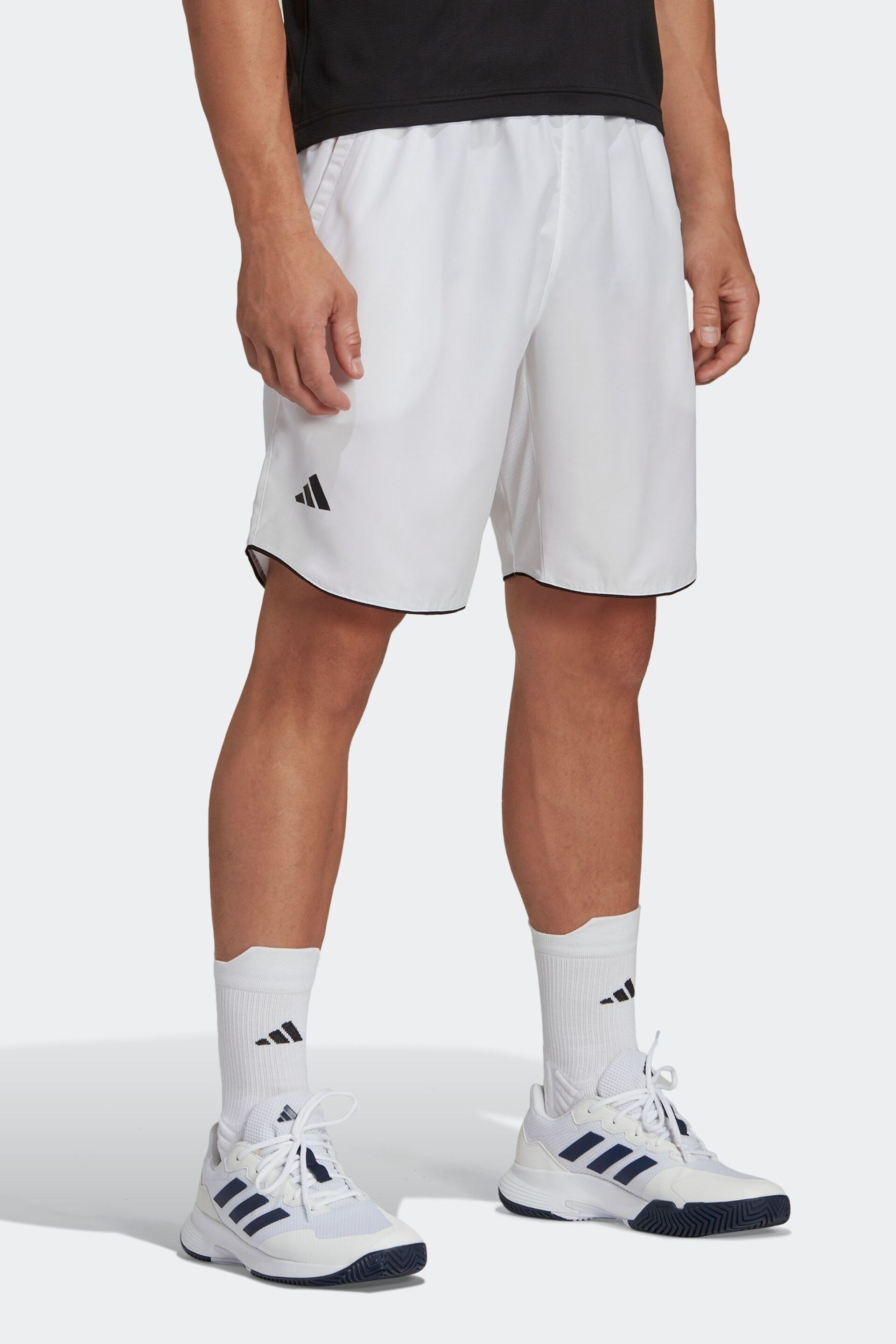 adidas White Club Tennis Shorts - Image 3 of 6