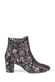 Pavers Heeled Floral Black Ankle Boots - Image 1 of 5