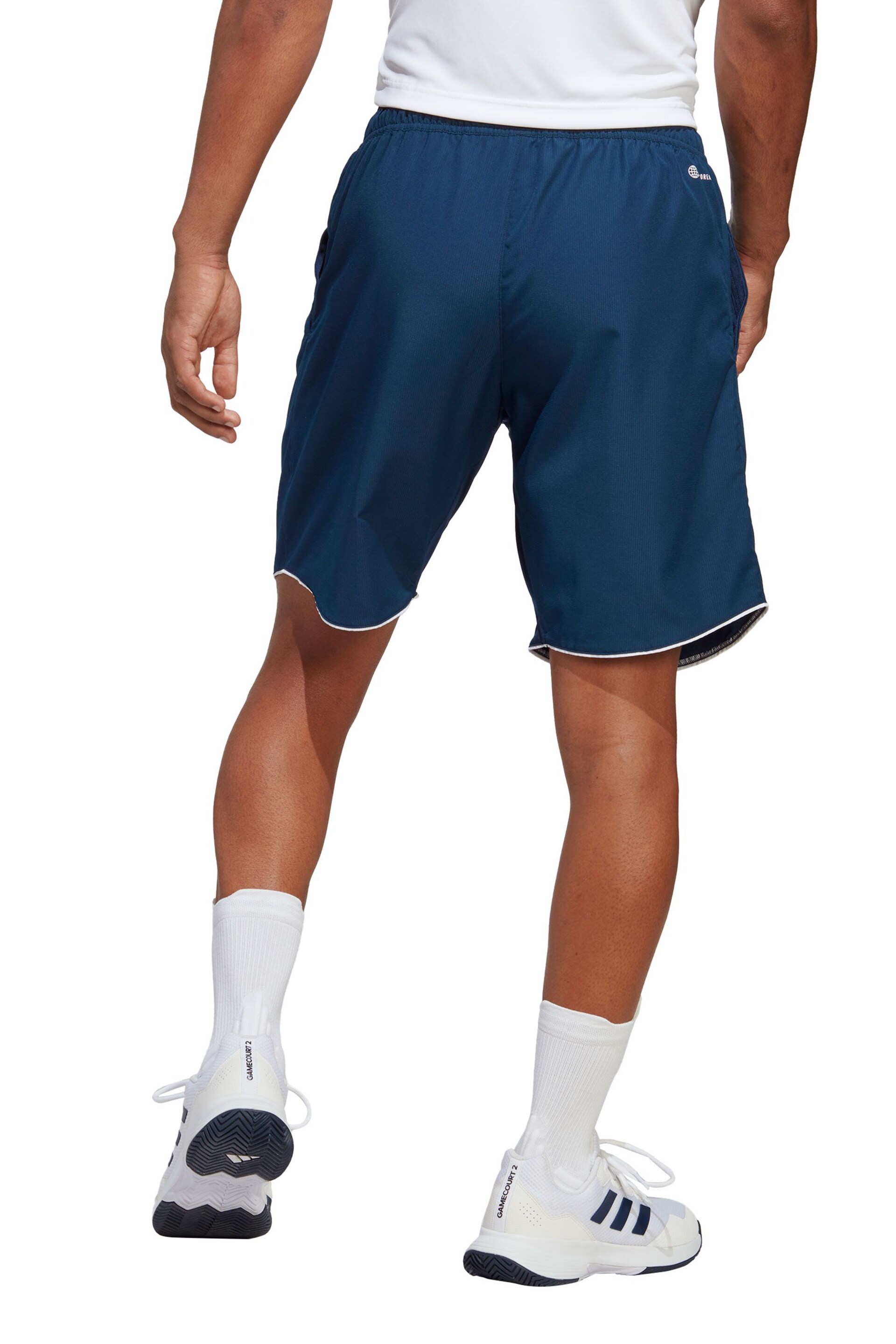 adidas Blue/Navy Club Tennis Shorts - Image 2 of 6