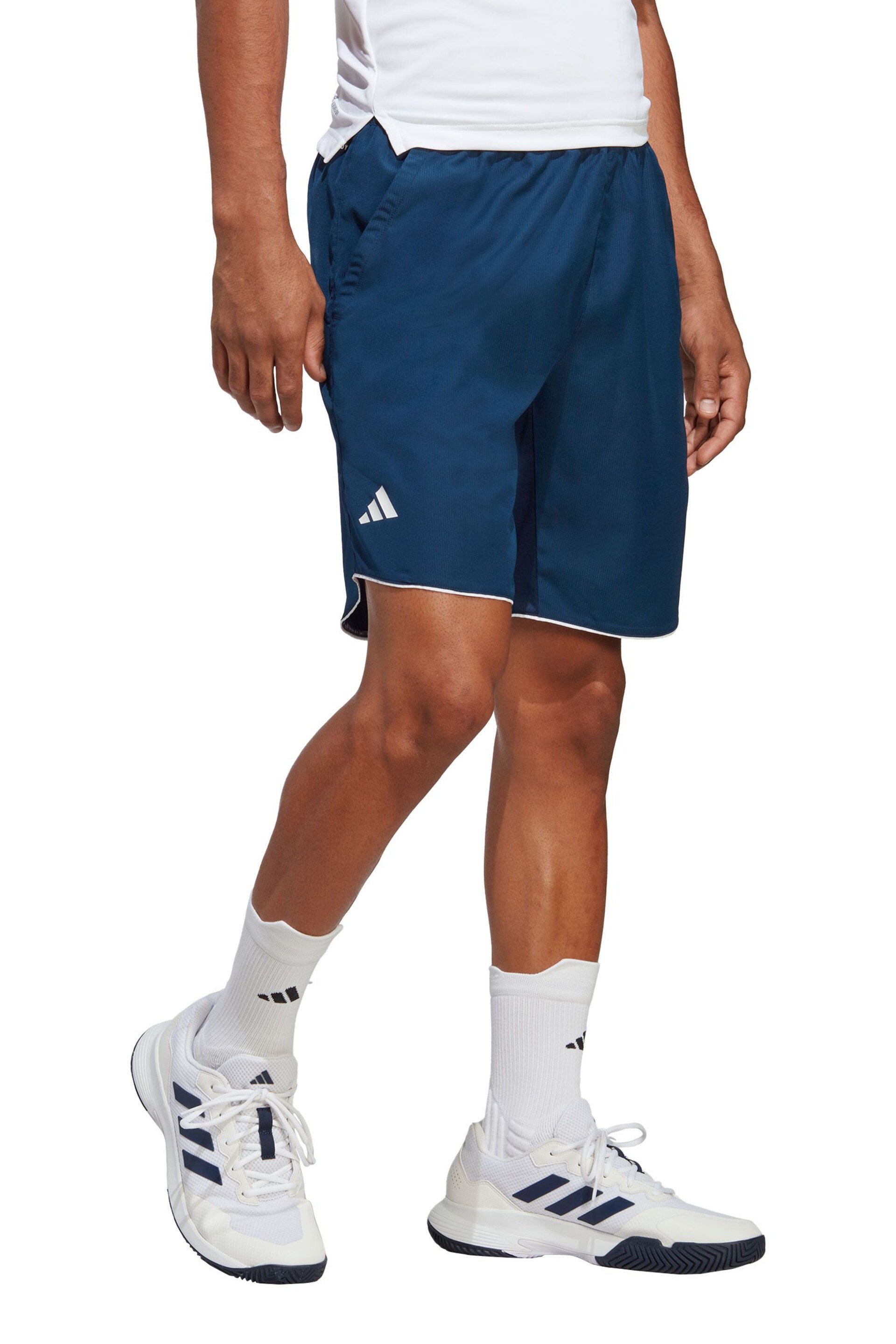 adidas Blue/Navy Club Tennis Shorts - Image 4 of 6