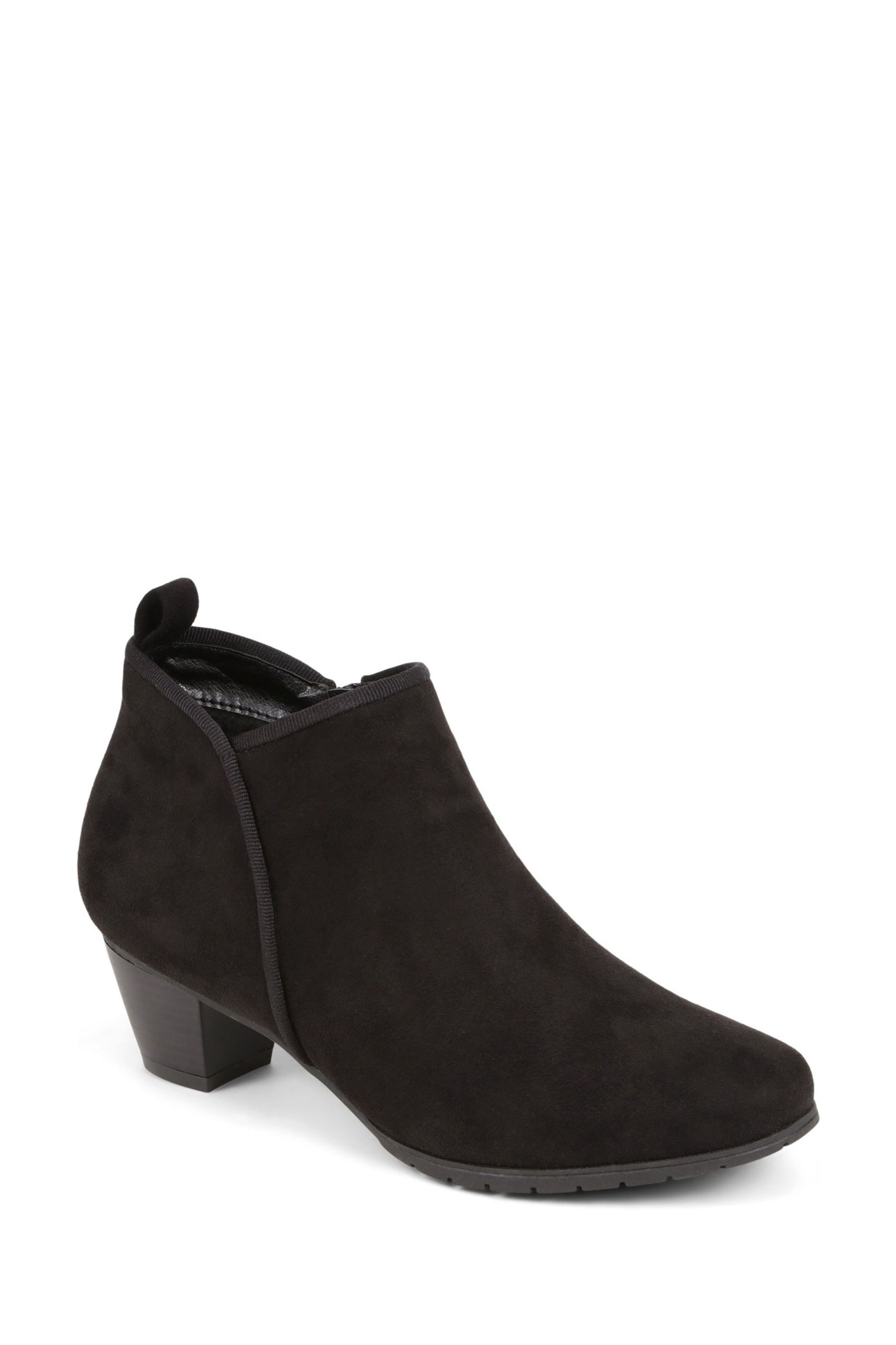 Buy Pavers Heeled Short Black Ankle Boots from Next Luxembourg