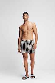 BOSS Blue Striped Swim Shorts - Image 1 of 5