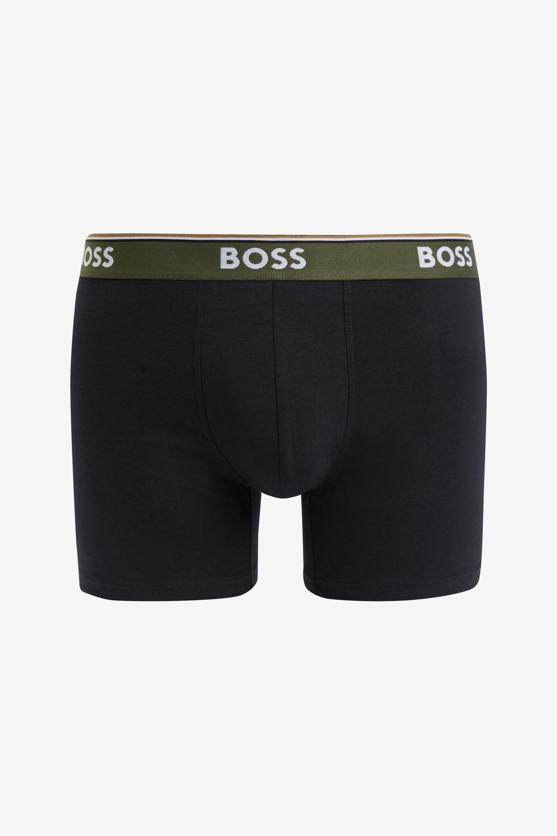 BOSS Black of Stretch-Cotton Boxer Briefs 3 Pack With Logos - Image 2 of 10