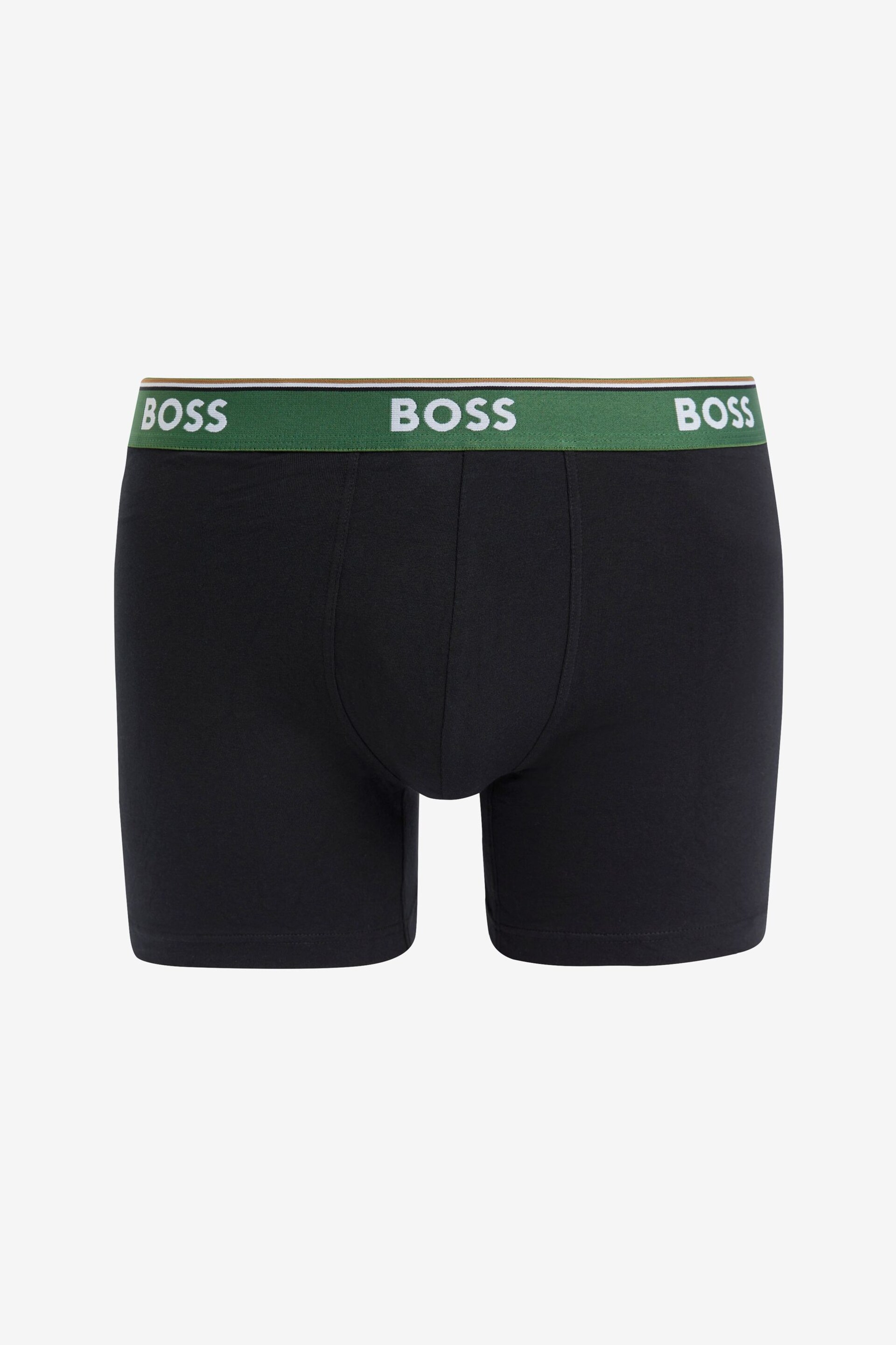 BOSS Black of Stretch-Cotton Boxer Briefs 3 Pack With Logos - Image 4 of 10
