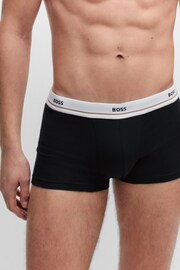 BOSS Blue Stretch Cotton Logo Waistband 5-Pack Boxer Trunks - Image 5 of 5