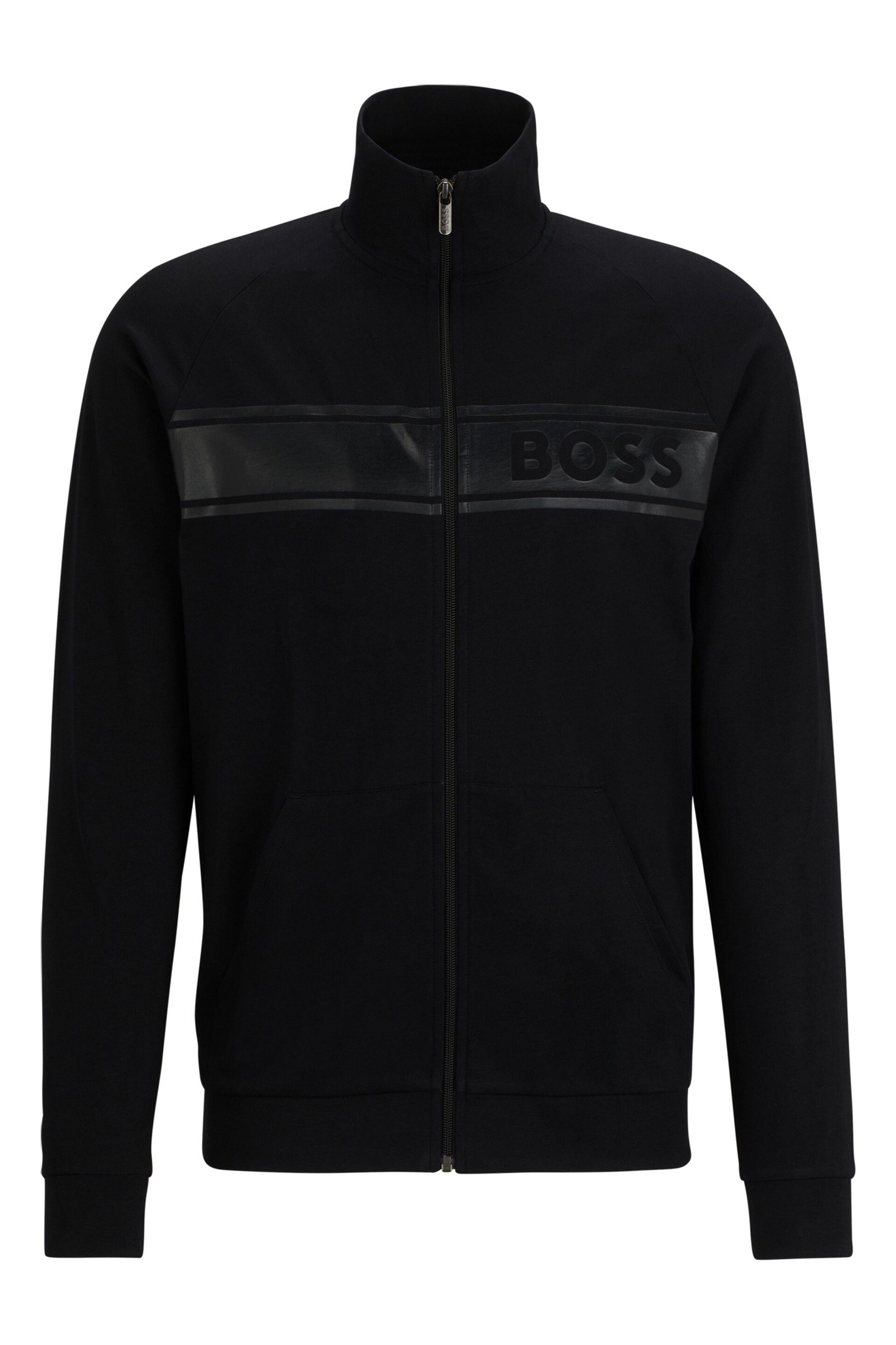 BOSS Black Tonal Logo Zip Up Sweatshirt - Image 5 of 5