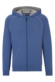 BOSS Blue Zip Up Jersey Hoodie - Image 2 of 2