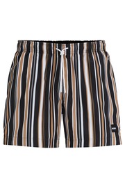 BOSS Black Striped Swim Shorts - Image 5 of 5