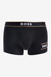BOSS Black Stretch-cotton Trunks With Stripes And Branding - Image 5 of 6