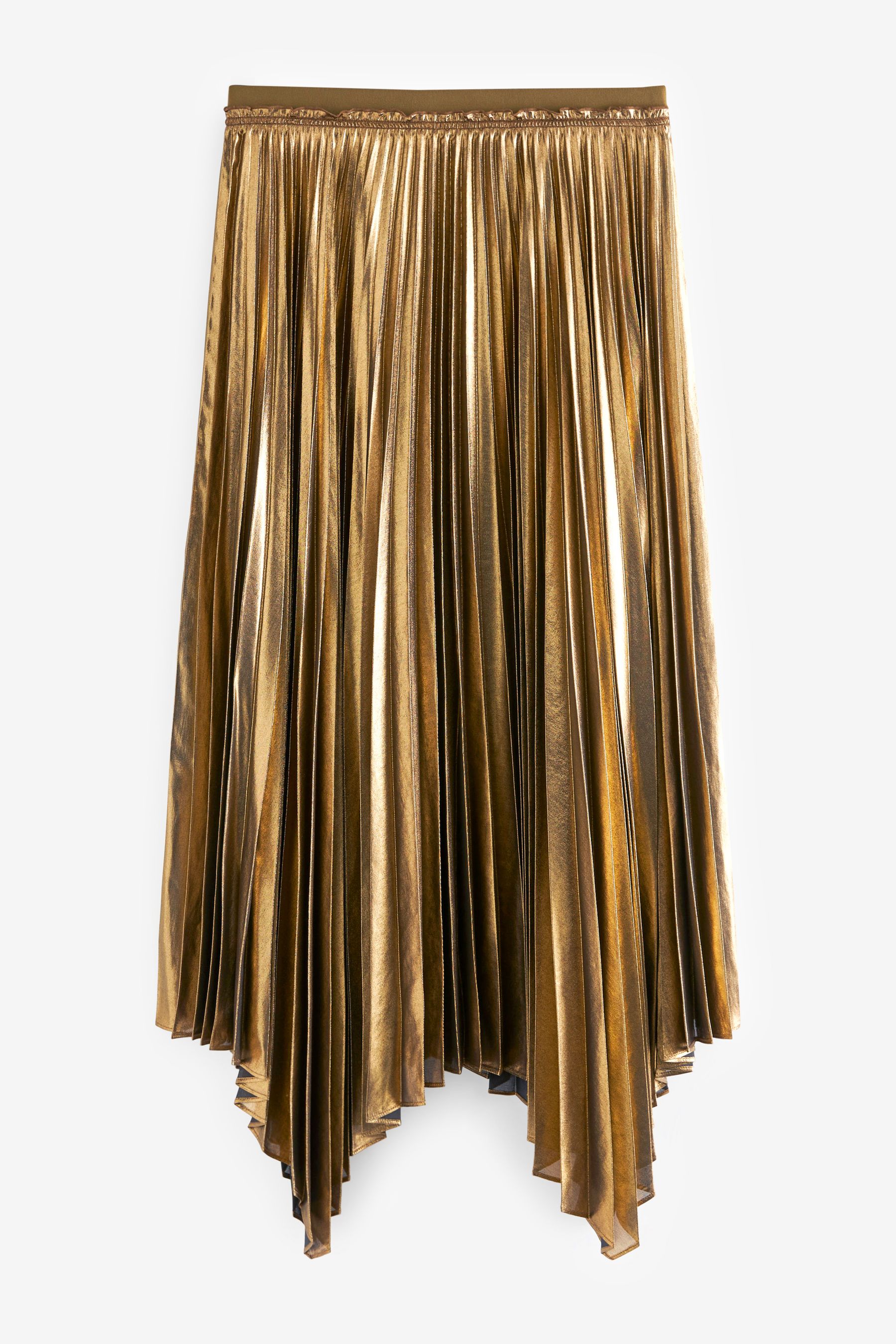 Ted baker gold pleated skirt hotsell