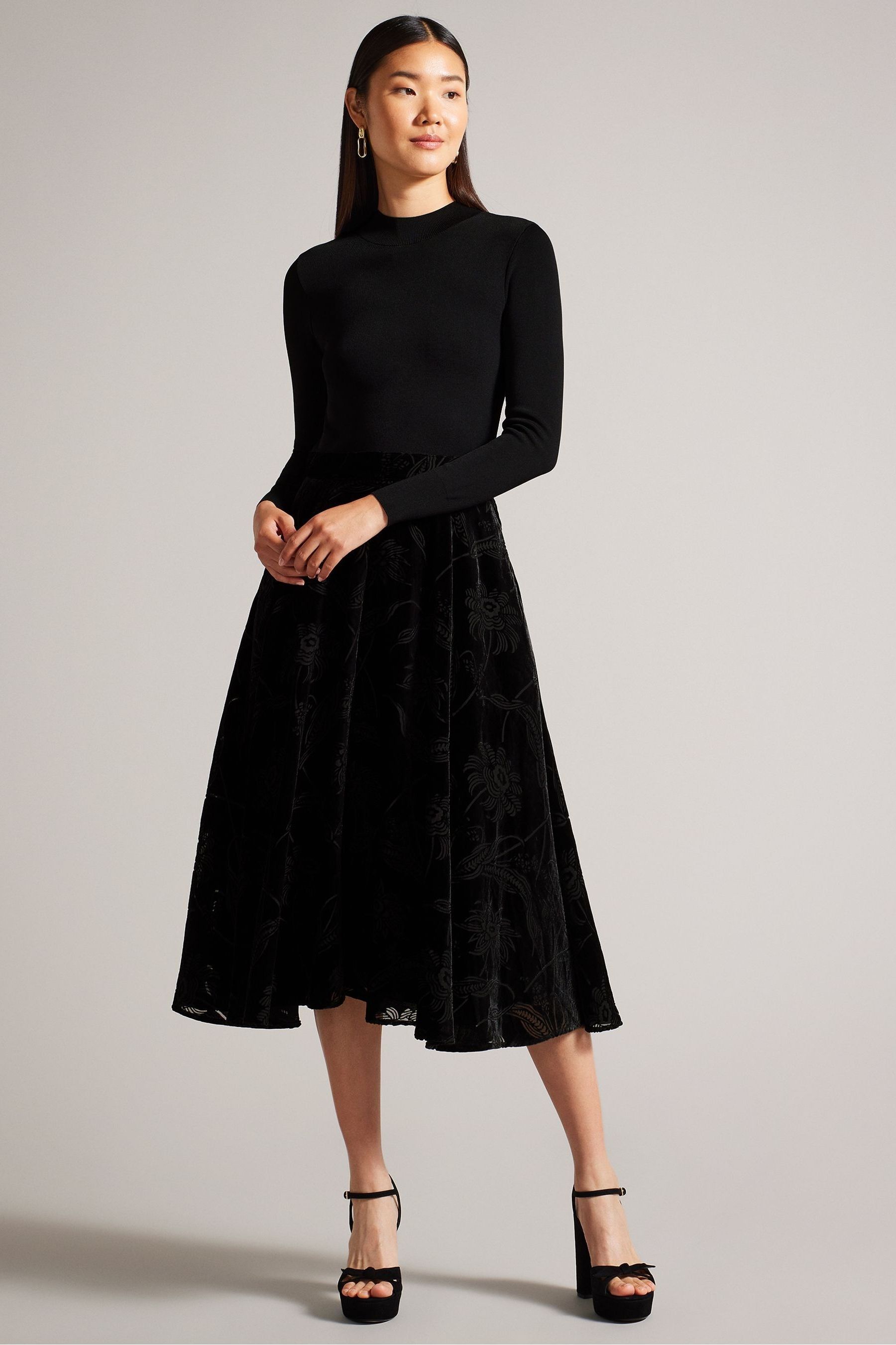 Ted baker black dress long sleeve online