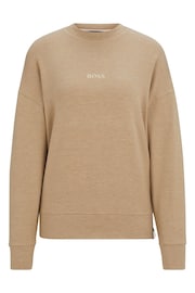 BOSS Beige Embroidered Logo Stretch Sweatshirt - Image 1 of 1