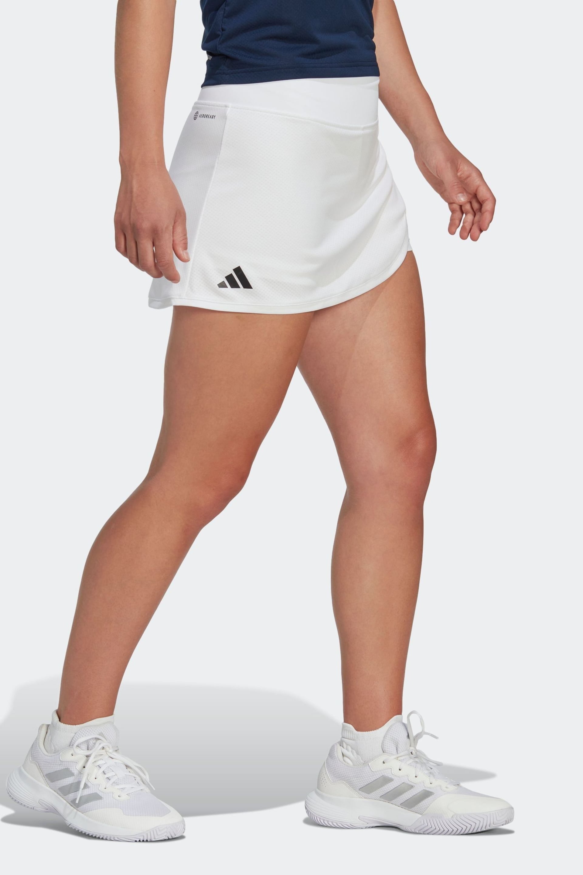 adidas White Tennis Club Skirt - Image 3 of 6