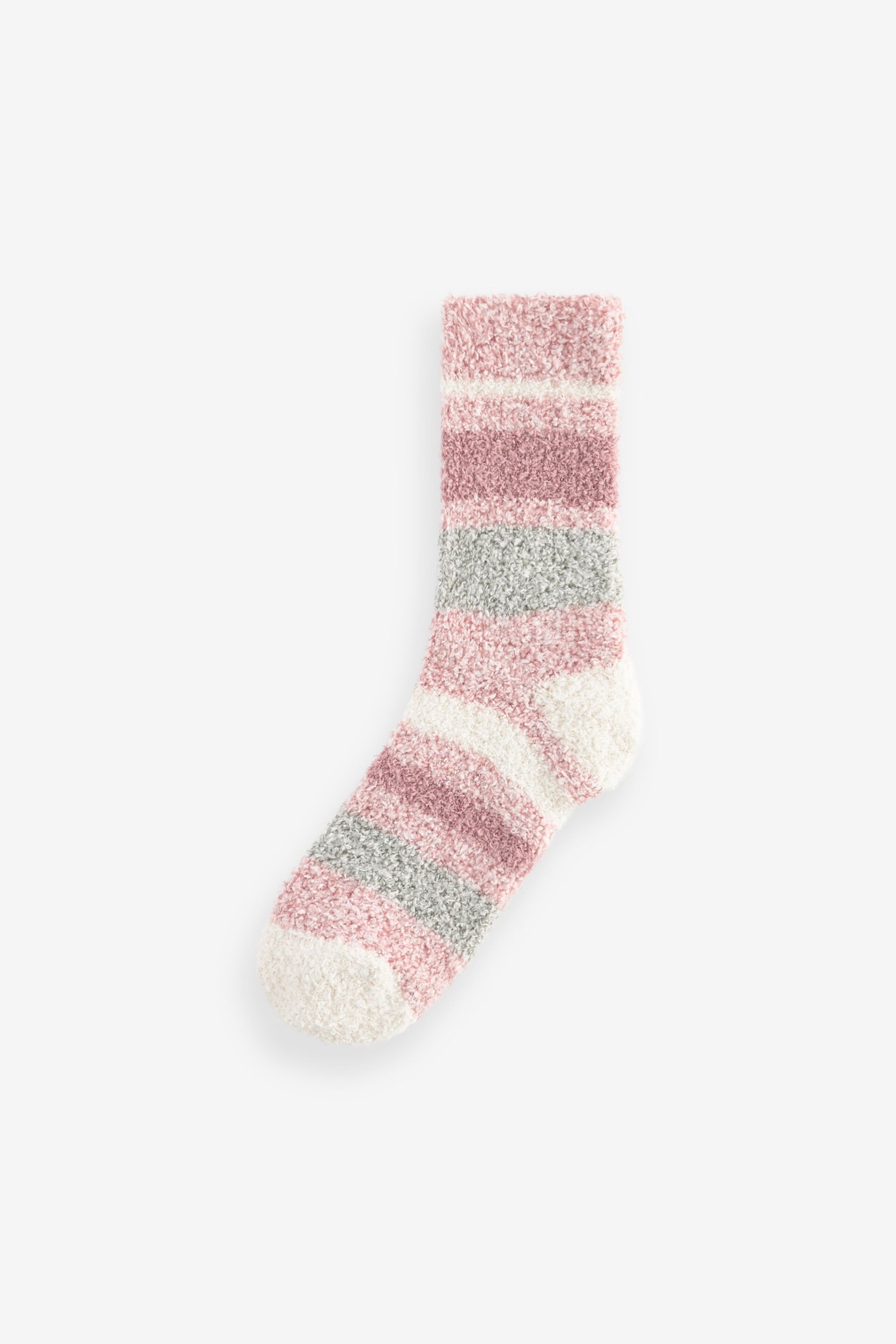 Pink/Grey Animal Cosy Ankle Socks 4 Pack - Image 3 of 8