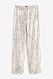 Sosandar Silver Sequin Wide Leg Trousers - Image 6 of 6