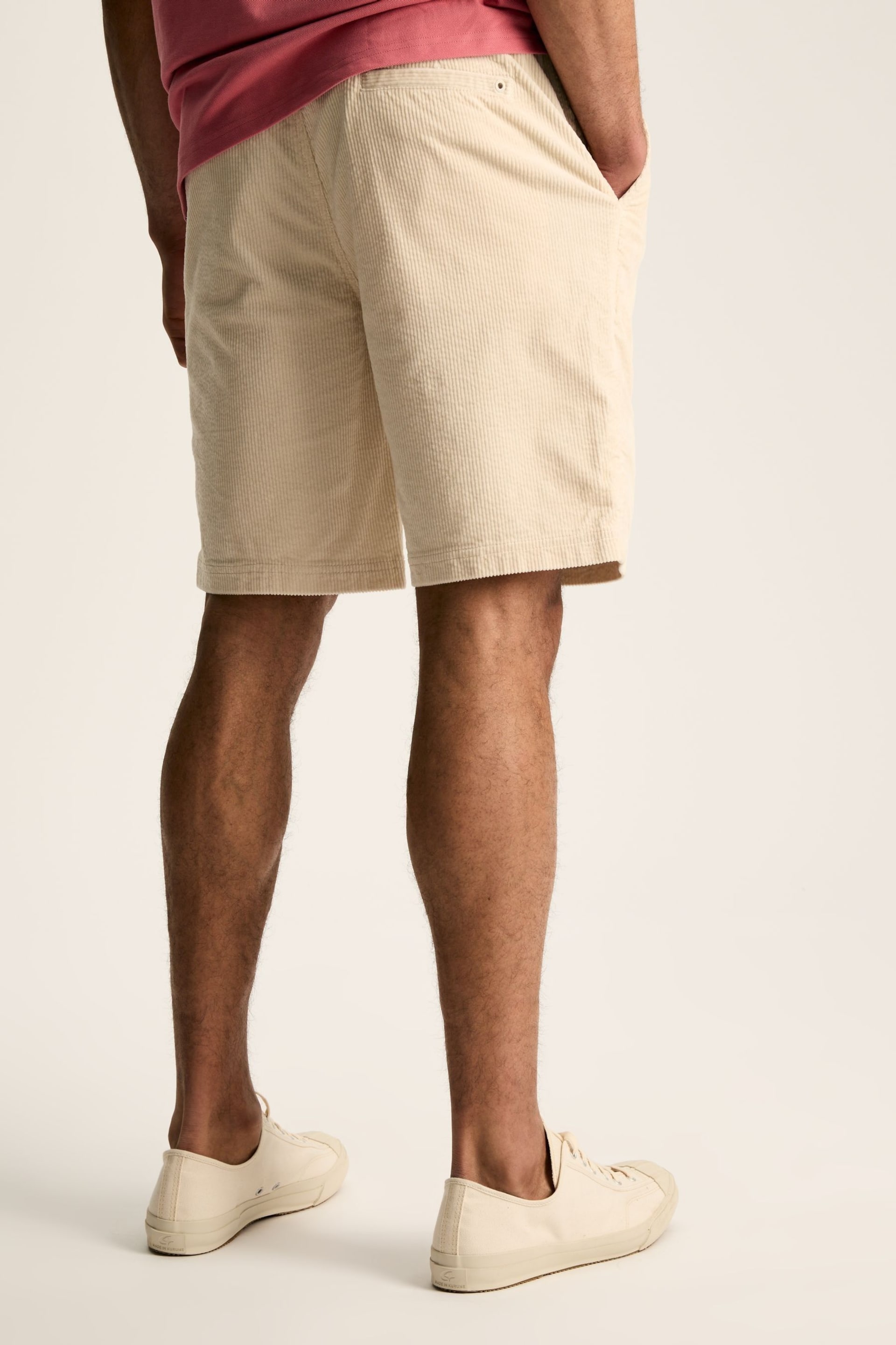 Joules Cord Cream Elasticated Waist Shorts - Image 2 of 6