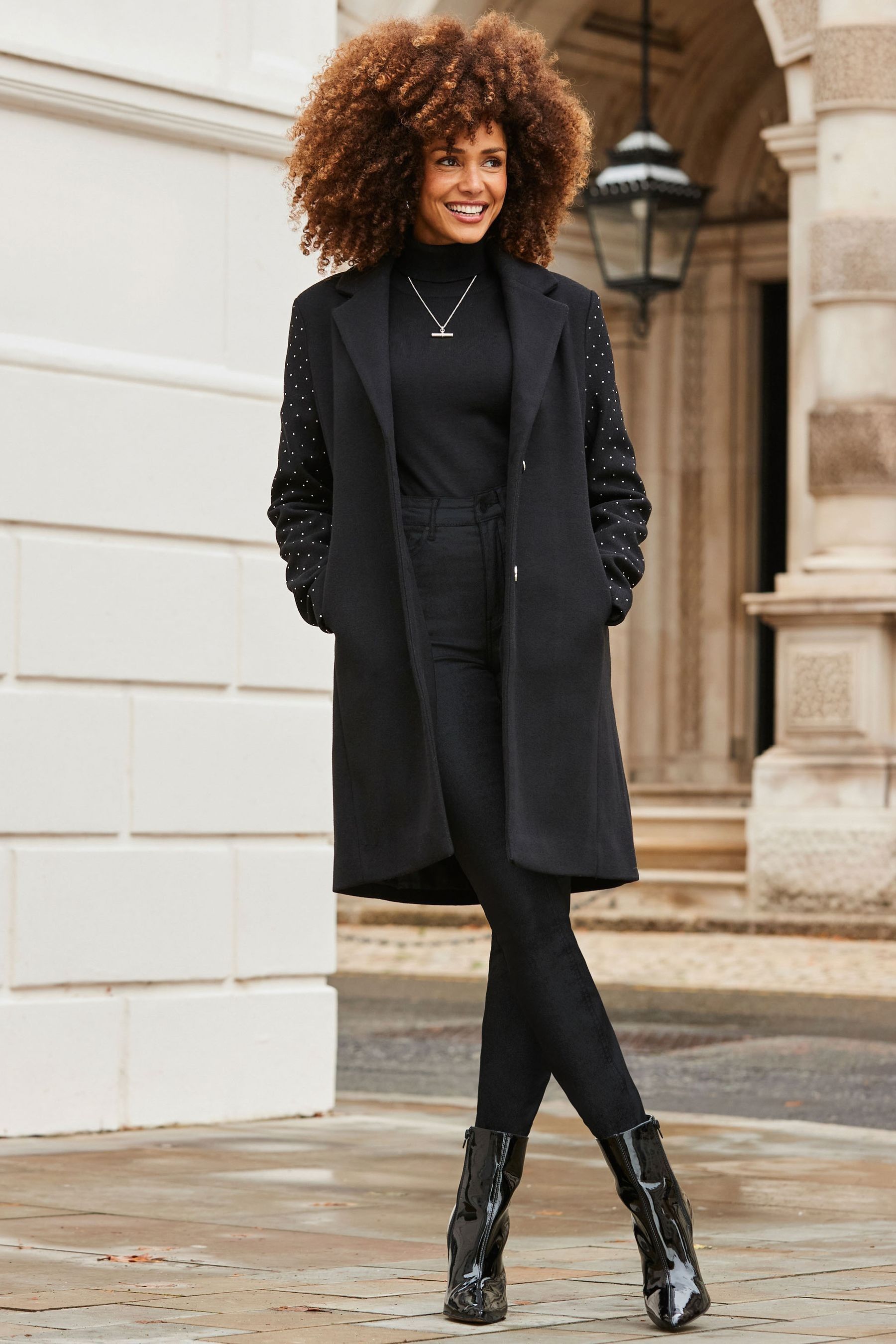 Black formal coat deals